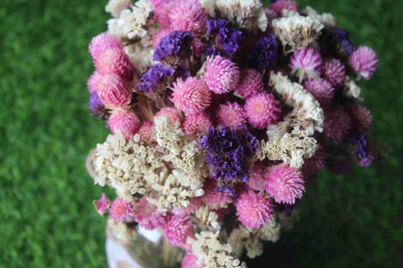 pretty-pink-dried-flower-bouquet