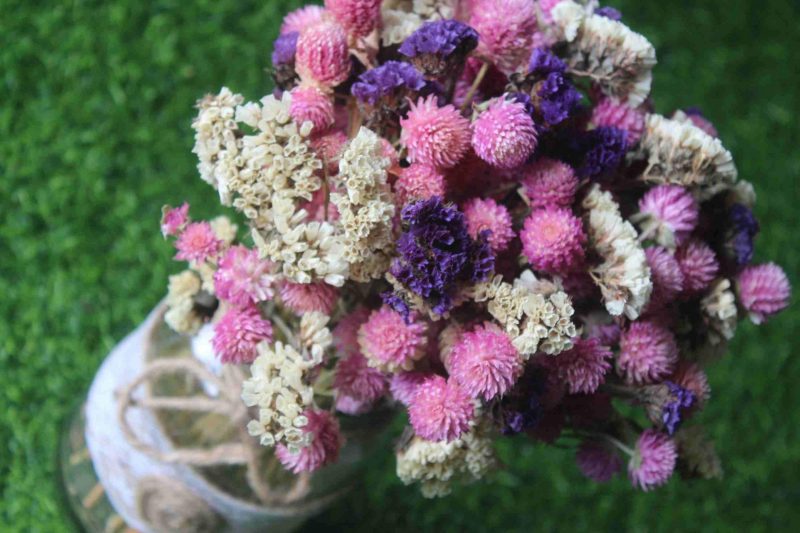 pretty-pink-dried-flower-bouquet