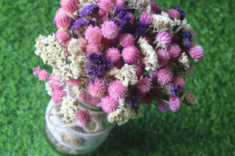 pretty-pink-dried-flower-bouquet