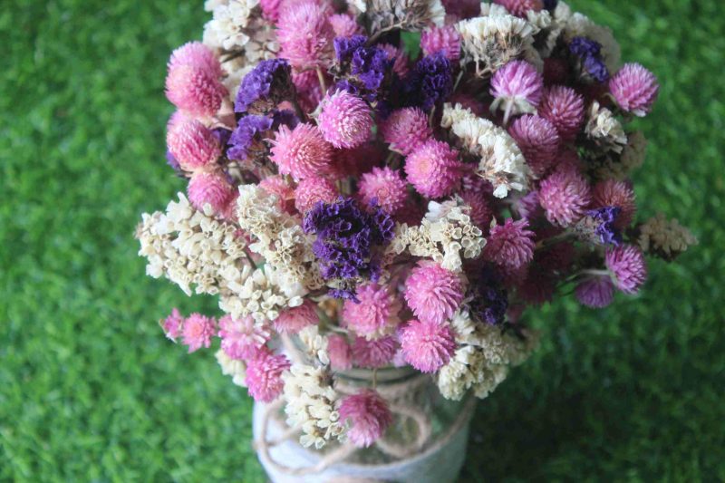 pretty-pink-dried-flower-bouquet