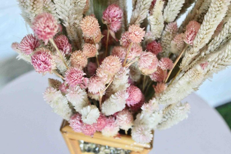 Pink _Heavy_ Punch _Dried_ Flowers_ Bunch