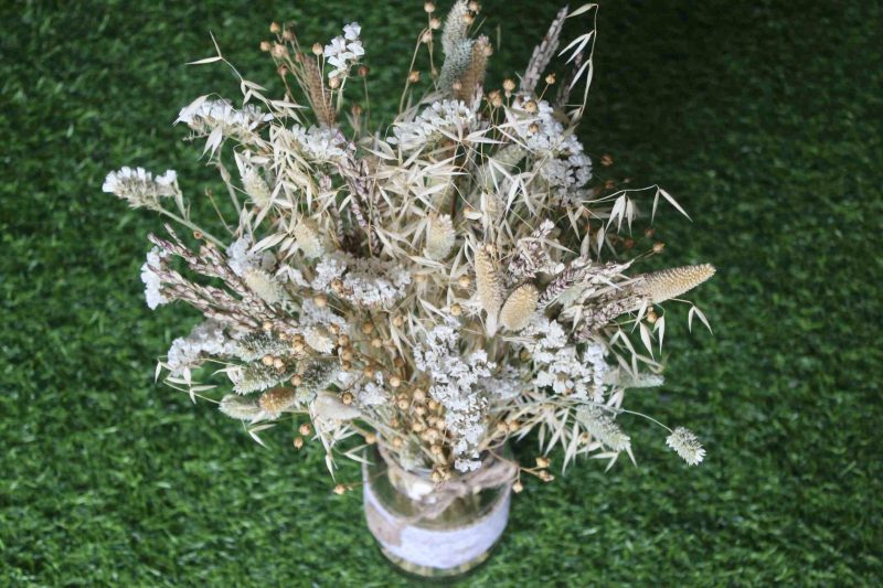 White_ Wheat_ Green _big_ flowers_ bunch