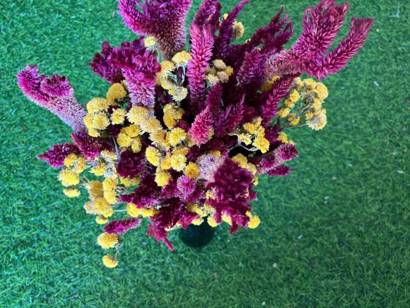 Yellow_Burgundy_Dried_Flowers_Bouquet