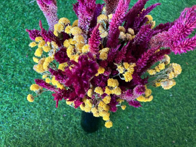 Yellow_Burgundy_Dried_Flowers_Bouquet