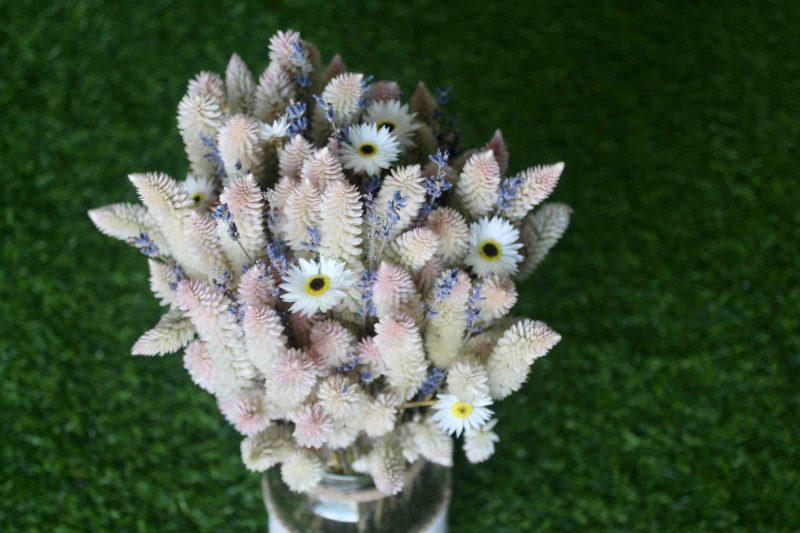 white-pink-lavender-dried-flowers-bouquet