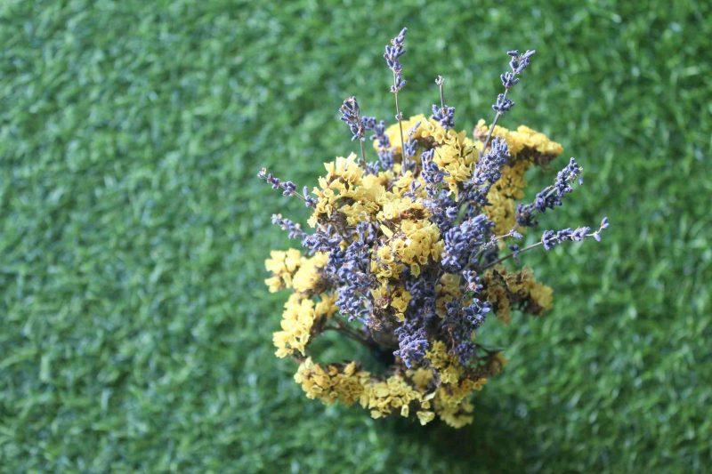 yellow-lavender-dried-flowers-bouquet