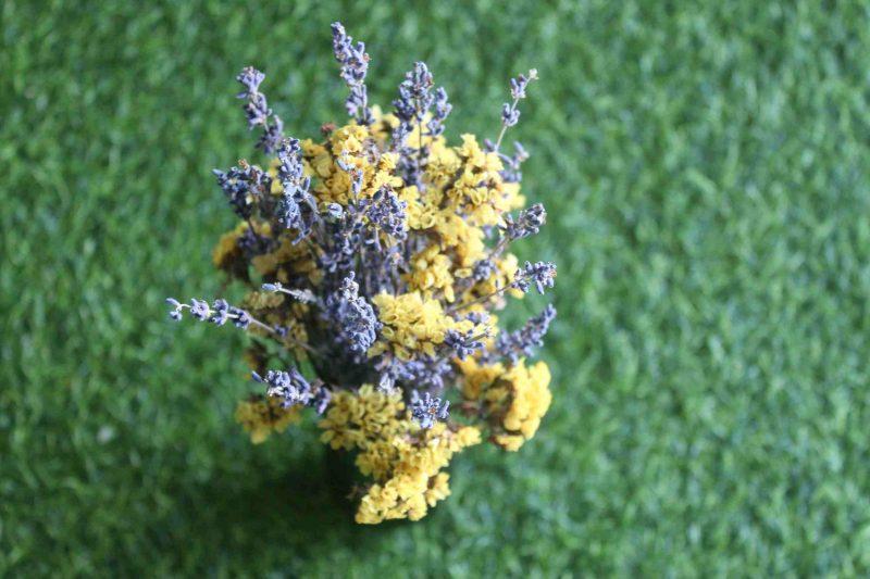 yellow-lavender-dried-flowers-bouquet