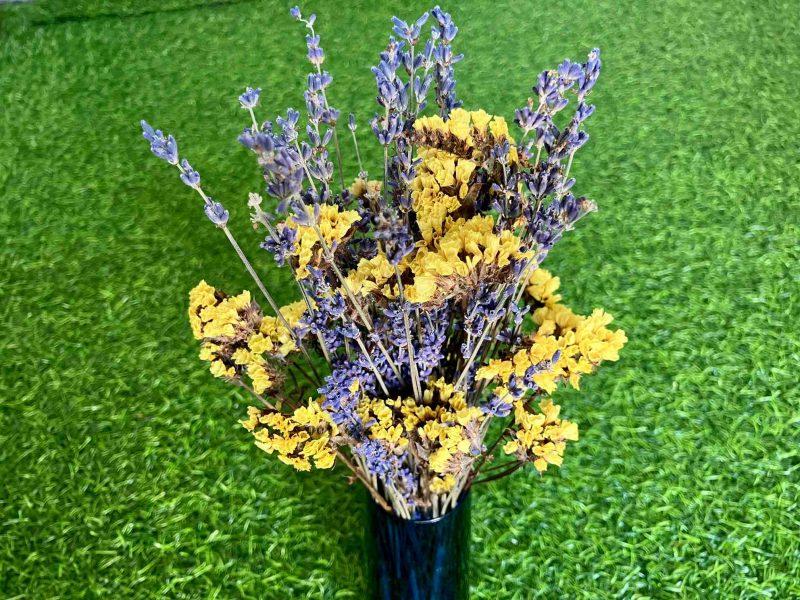 yellow-lavender-dried-flowers-bouquet